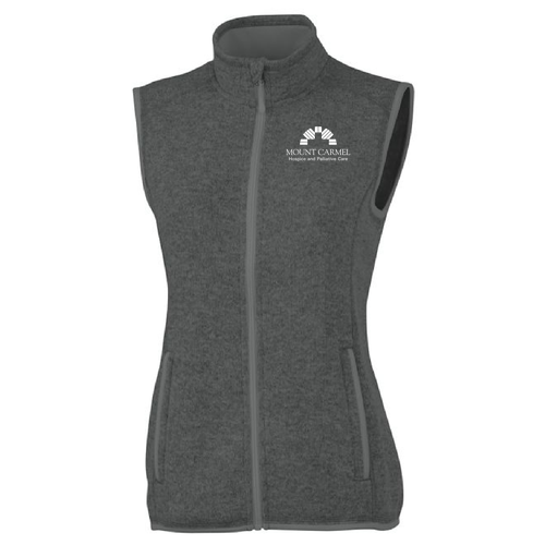 Charles River Womens Pacific Heathered Vest -- Charcoal Heather