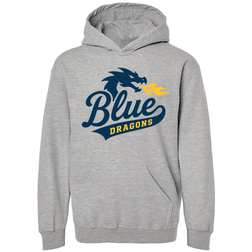 Youth Blue Dragon Script Hoodie -- Oxford