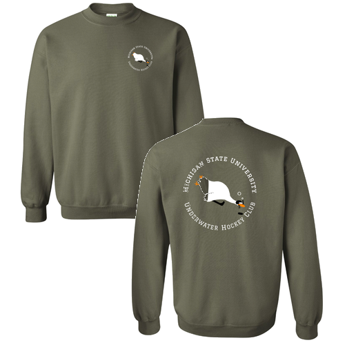 Gildan Heavy Blend Crew Neck Sweatshirt -- Military Green
