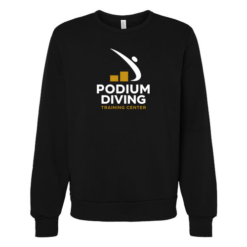 Bella+Canvas Sponge Fleece Classic Crewneck Sweatshirt -- Black