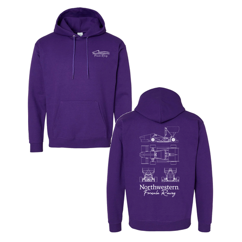 Hanes Unisex EcoSmart Hooded Sweatshirt -- Purple