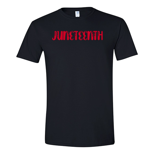 Juneteenth Unisex SoftStyle T-Shirt -- Black