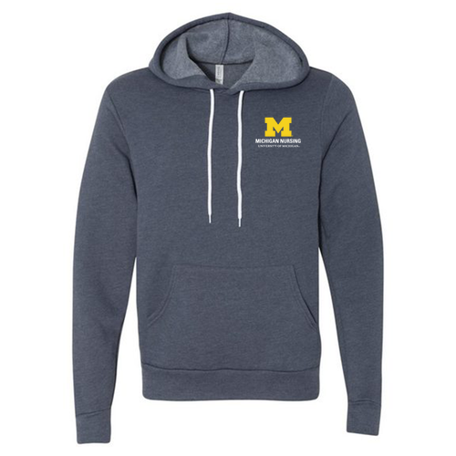 Bella + Canvas Sponge Fleece Hoodie -- Heather Navy