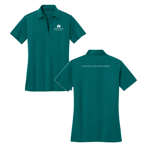 Port Authority Ladies Silk Touch Performance Polo -- Teal Green