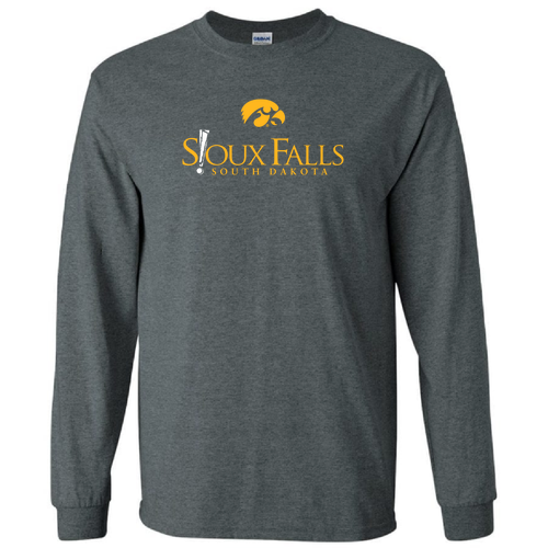 Gildan Heavy Cotton Longsleeve Basic T-Shirt -- Dark Heather