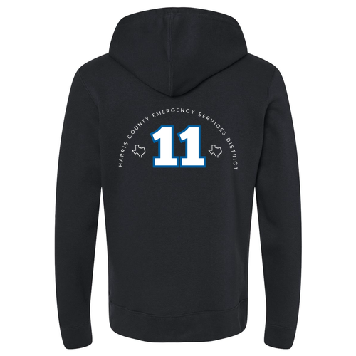 J America Unisex BTB Fleece Hooded Sweatshirt -- Black