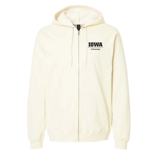 Gildan Midweight Fleece Adult Full Zip Hooded Sweatshirt -- Off White