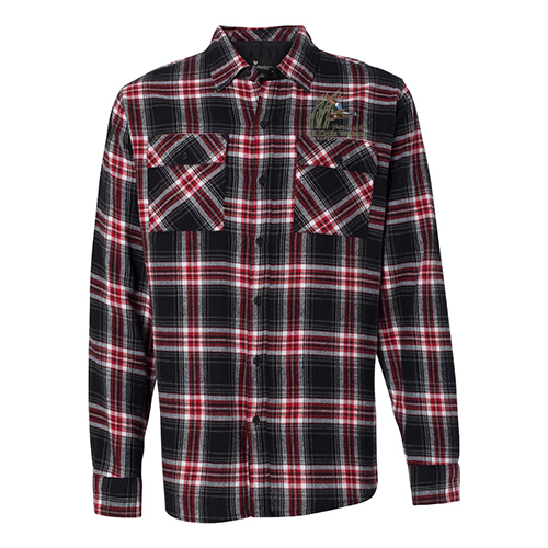 Burnside Yarn Dyed Long Sleeve Flannel Shirt -- Red