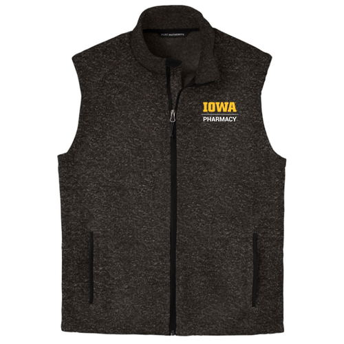 Port Authority Sweater Fleece Vest -- Black Heather