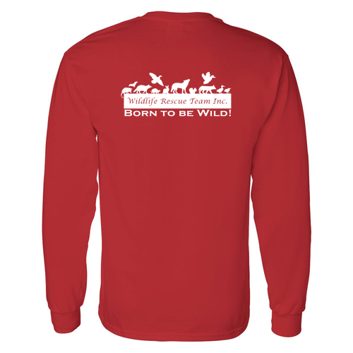 Gildan Heavy Cotton Longsleeve Basic Tee -- Red