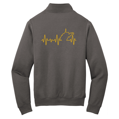 Screen Printed Port and Company Core Fleece Quarter-Zip Pullover Sweatshirt -- Charcoal