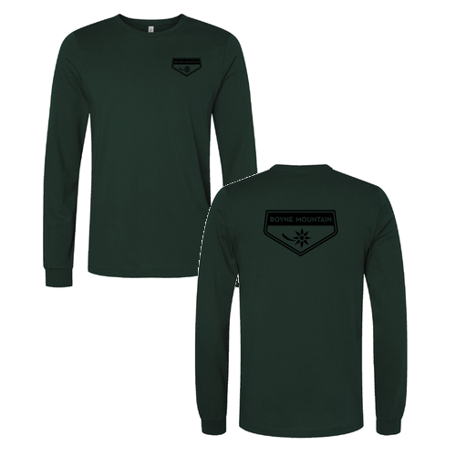Boyne Mountain Logo 2 Black Ink -- Long Sleeve Forest
