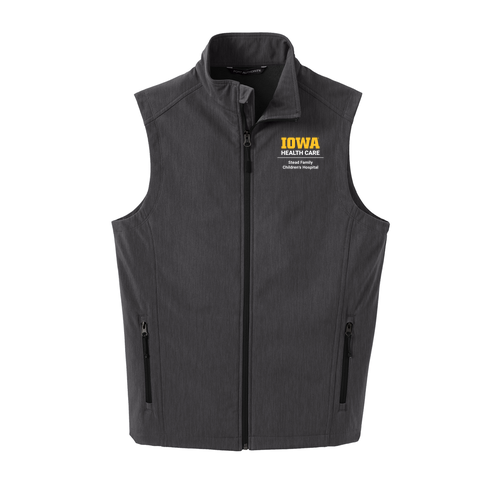 Port Authority Core Soft Shell Vest -- Black Charcoal Heather