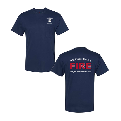 Hanes Adult Workwear Pocket T-Shirt -- Navy