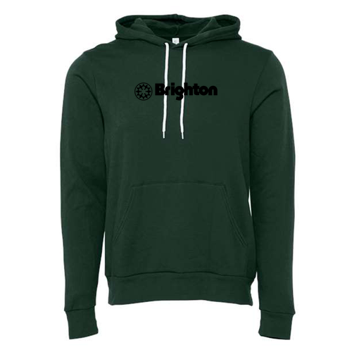 Brighton Logo 1 black Ink -- Pullover Hooded Sweatshirt Forest