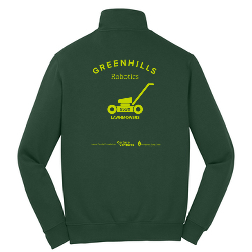 Mens/Unisex Sport Tek Soft Quarter Zip Sweatshirt -- Forest Green