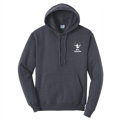 Port and Company Core Fleece Pullover Hooded Sweatshirt -- Heather Navy