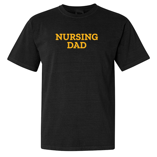 Comfort Colors Ringspun Garment Dyed T Shirt -Nursing Dad- Black