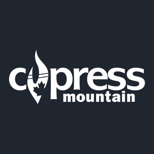 Cypress Mountain Logo 1 White Ink -- Short Sleeve Midnight Navy
