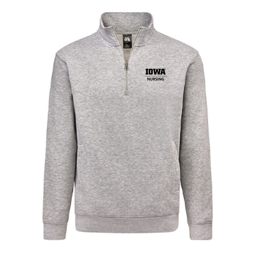 Embroidered J America BTB Fleece 1/4 zip -- Oxford