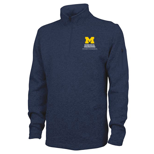 Charles River Heathered Fleece Pullover -- Navy Heather
