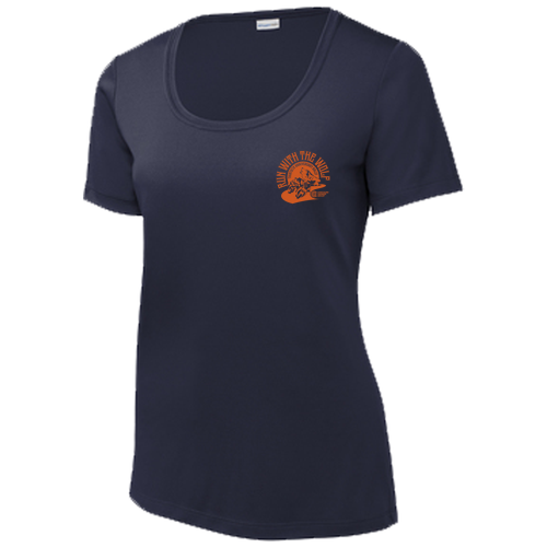 Sport-Tek Ladies Posi-UV Pro Scoop Neck Tee -- True Navy