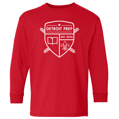 Youth Gildan Heavy Cotton Longsleeve -- Red