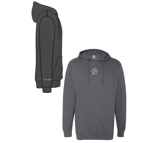 Independent Trading Hooded Sweatshirt -- Charcoal (Embroidered Logo)