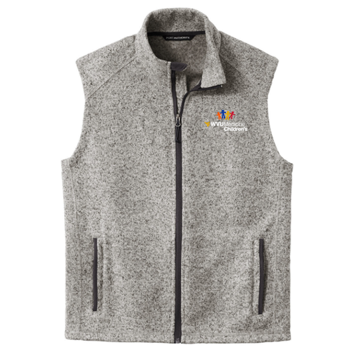 Port Authority Sweater Fleece Vest -- Grey Heather