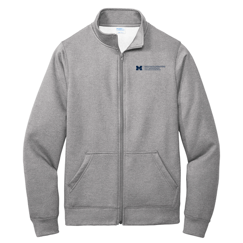 Port and Company Core Fleece Cadet Full-Zip Sweatshirt -- Athletic Heather, $33