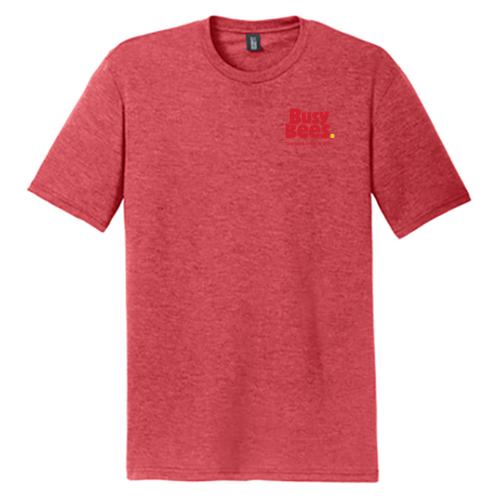 District Made Mens Perfect Tri Crew Tee -- Red Frost