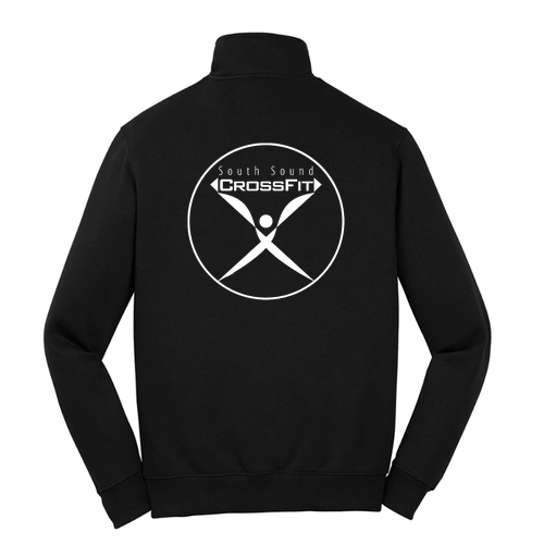 Sport Tek Quarter Zip Sweatshirt -- Black