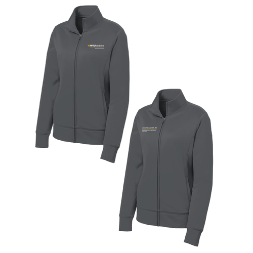 Sport Tek Ladies Sport Wick Fleece Full Zip Jacket -- Dark Smoke Grey