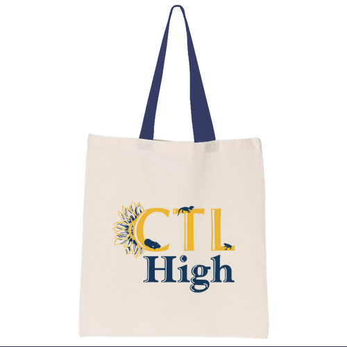 CTL High Tote -- Natural / Royal