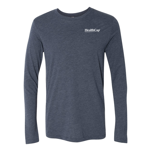 Men's/Unisex Next Level Soft Fitted Triblend Long Sleeve Tee -- Vintage Navy