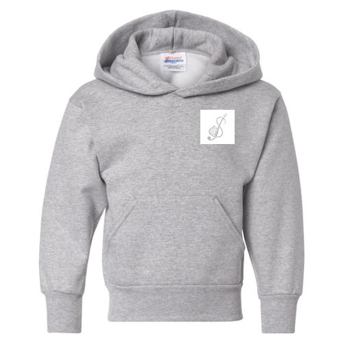 Hanes Youth Hoodie -- Light Steel
