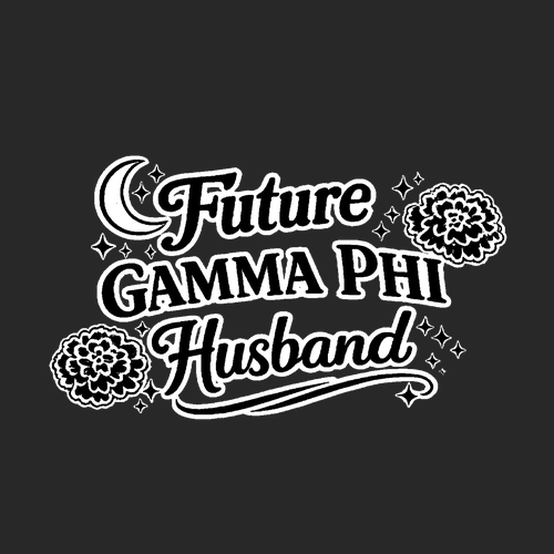 Rabbit Skins Lap Shoulder Future Gamma Phi Husband Onesie Infant -- Black