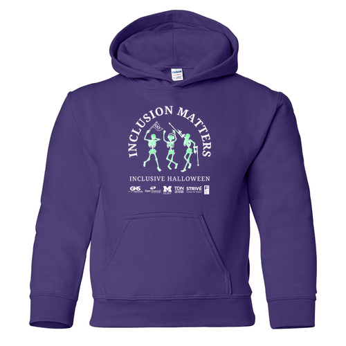 Youth Gildan Heavy Blend Hooded Sweatshirt -- Purple