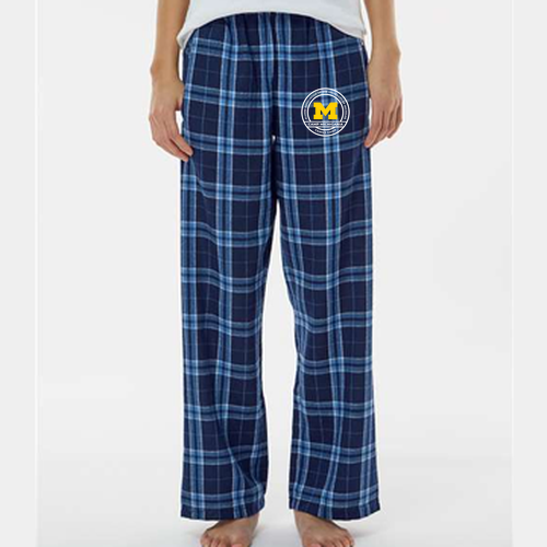 Youth Boxercraft Flannel Pants with Pockets -- Navy / Columbia