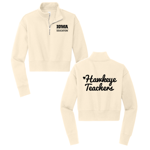 Hawkeye Teachers District  Women's V.I.T. Fleece 1/2-Zip -- Gardenia