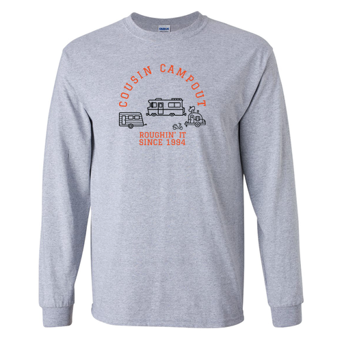 Gildan Ultra Cotton Longsleeve Basic T-Shirt -- Sport Grey