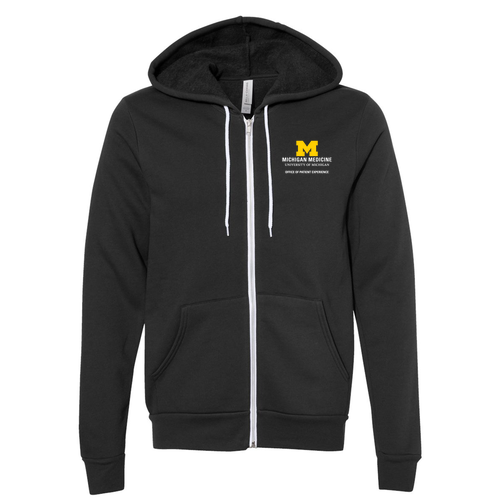 Mens/Unisex Bella Canvas Soft Full-Zip Hooded Sweatshirt -- Vintage Black