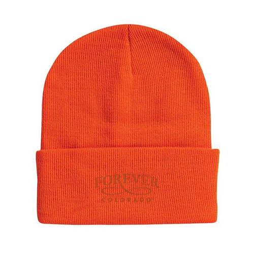 Sportsman Solid 12" Cuffed Beanie -- Blaze Orange