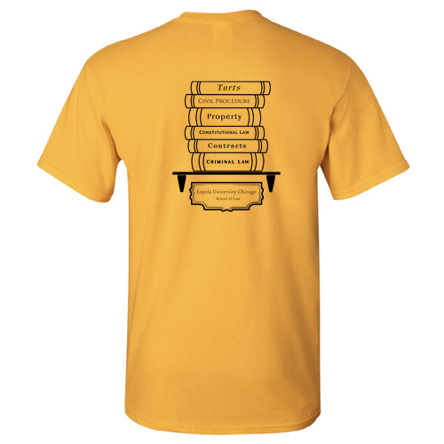 Law Books Basic T-Shirt -- Gold