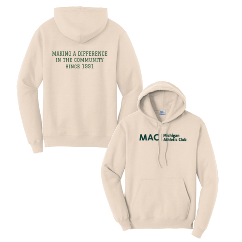 Port and Company Core Fleece Pullover Hooded Sweatshirt -- Natural