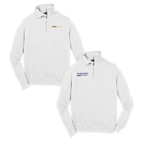 Sport Tek Quarter Zip Sweatshirt -- White