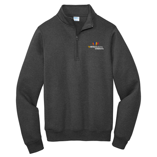 Port and Company Core Fleece Quarter-Zip Pullover Sweatshirt -- Dark Heather Grey