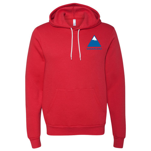 Sugarloaf Logo 2 Blue Ink -- Pullover Hooded Sweatshirt Red