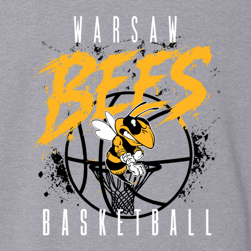 Warsaw Bees Gildan Ultra Cotton Youth T-Shirt -- Sport Grey