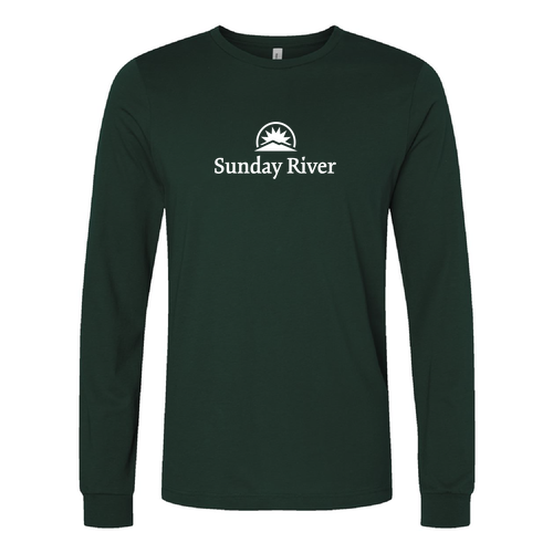 Sunday River Logo 1 White Ink --Long Sleeve Forest